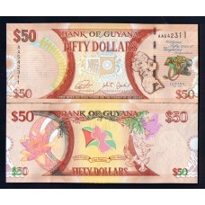 Гайана  50 долларов  2016 г.