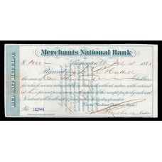 Чек на 1000 $  США 1871 г.