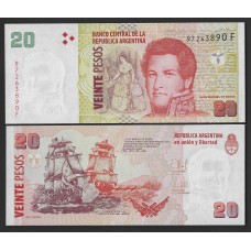 Аргентина 20 песо 2003г.