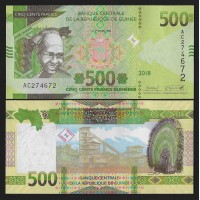 Гвинея 500 франков 2018г.
