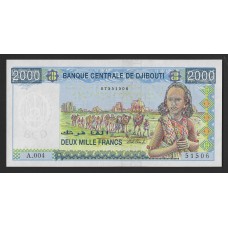 Джибути 2000 франков 2008г.