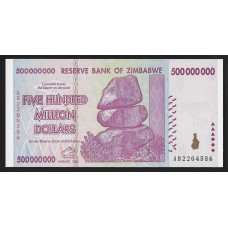 Зимбабве 500 мил. долларов 2008г. (2)