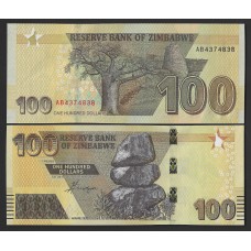 Зимбабве 100 долларов 2020г.
