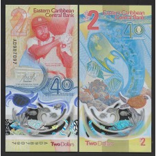 Восточные Карибы 2 доллара 2023г.