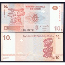 Конго 10 франков 2003г.