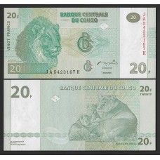 Конго 20 франков 2003г.