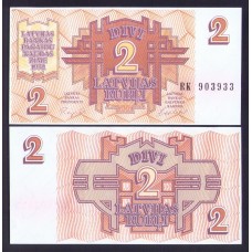 Латвия 2 рубля 1992г.