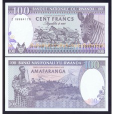Руанда 100 франков 1989г. 