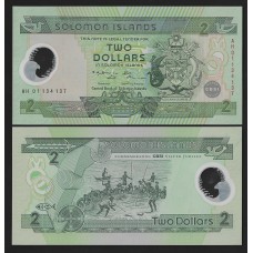  Соломоновы острова 2 доллара 2001г.  