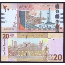 Судан  20 фунтов 2017г.