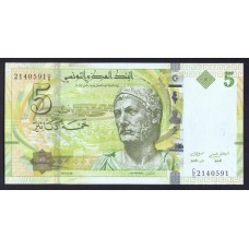 Тунис 5 динар 2013г.
