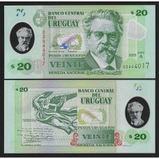 Уругвай 20 песо 2020г.