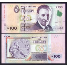 Уругвай 100 песо 2015г.