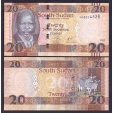 Южный Судан 20 фунтов 2017г.