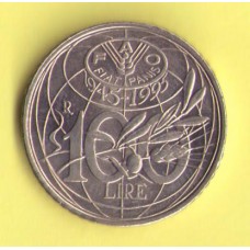 Италия 100 лир 1995г.  ФАО