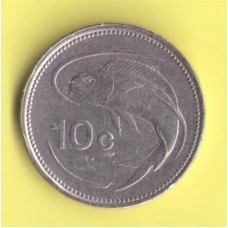 Мальта 10 центов 1986г.