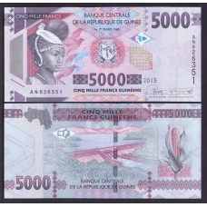 Гвинея 5000 франков 2015г.