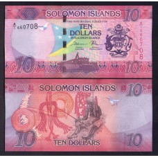 Соломоновы острова 10 долларов 2017г.