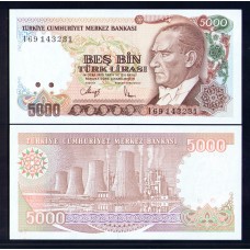 Турция 5000 лир 1990г.
